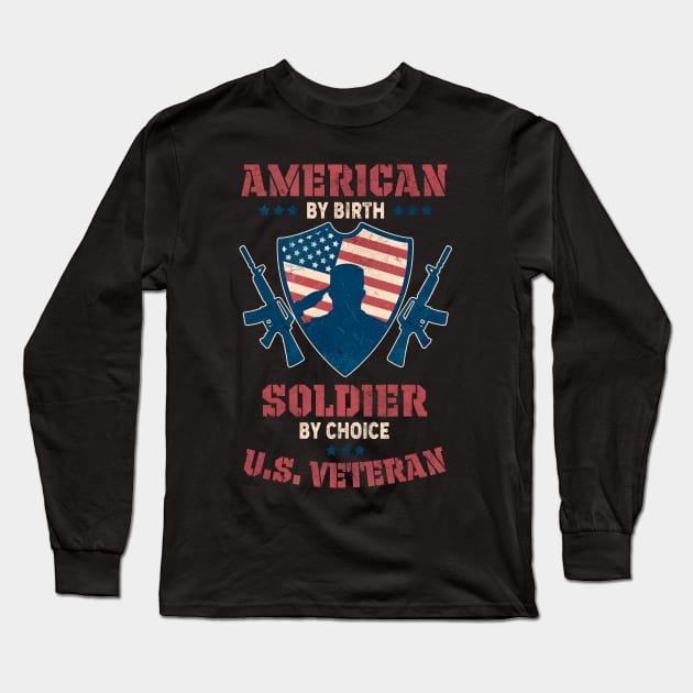 U.S. Veteran t-shirt Long Sleeve T-Shirt by MarCreative